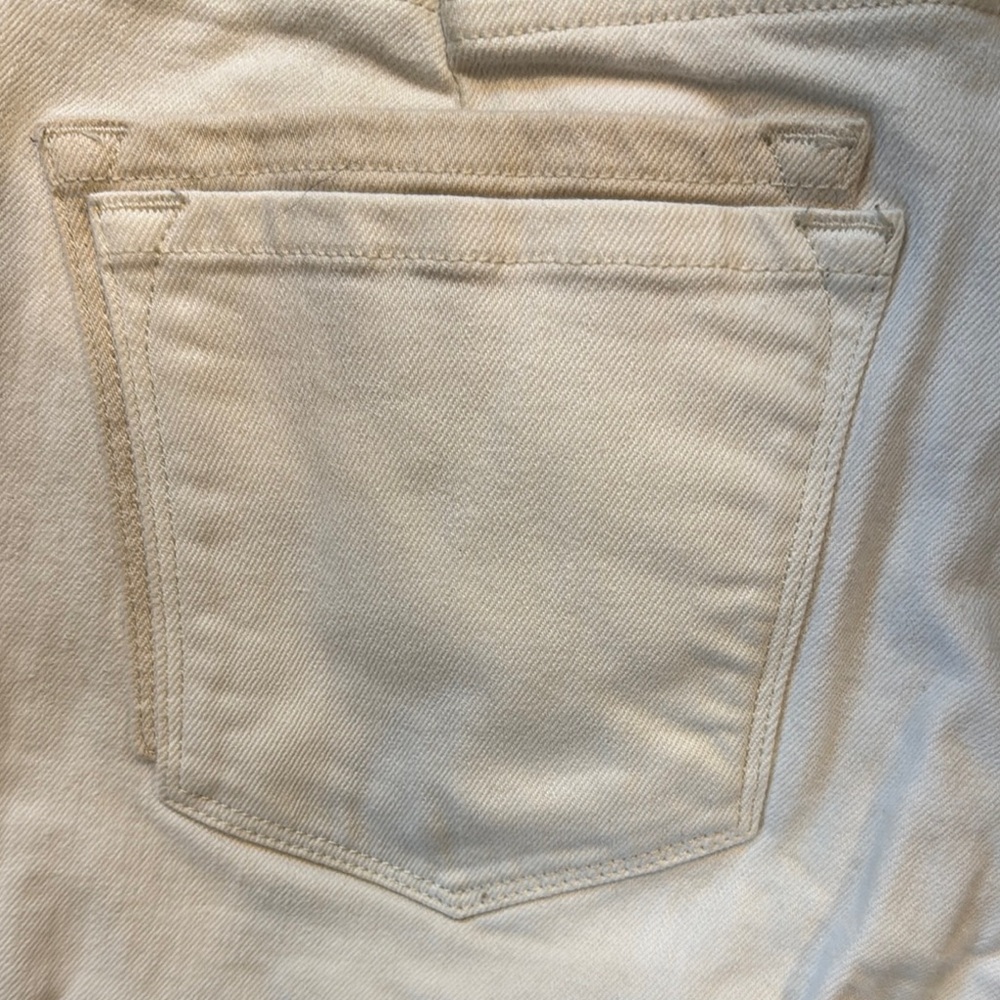 Frame Denim Flare & Wide Leg Jeans in Two Tone Cream - Picture 4 of 6